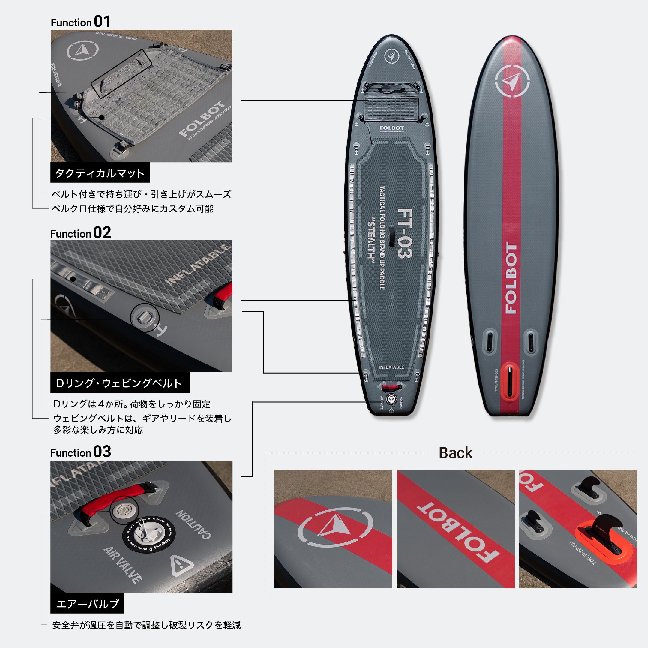 FOLBOT TACTICAL FOLDING SUP 【GREY】 TACTICAL FOLDING SUP（タクティカルフォールディングサップ） 【GREY